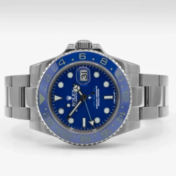 Blaken Rolex GMT-Master II Stainless Steel 40mm Blue Dot