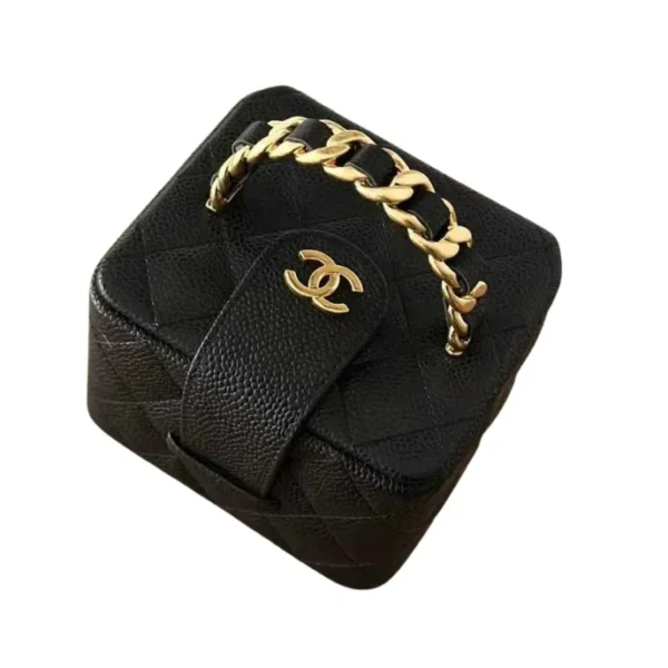 Chanel 1995 Runway Patent Forest Mini Vanity Case Bag