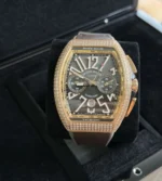 Franck Muller Crazy Hour 18k Rose Green Wristwatch (1)