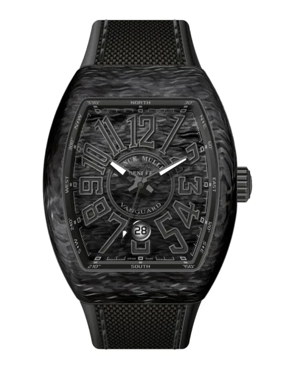 Franck Muller Vanguard Watch with Black Carbon Fiber Strap