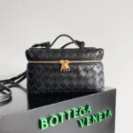 black Bang Bang Vanity Intrecciato Leather Tote