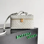 gray Bang Bang Vanity Intrecciato Leather Tote