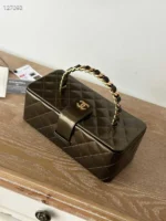 Chanel Vintage Vanity Box Olive Green Bag