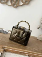 Chanel 1995 Runway Patent Mini Vanity Bag