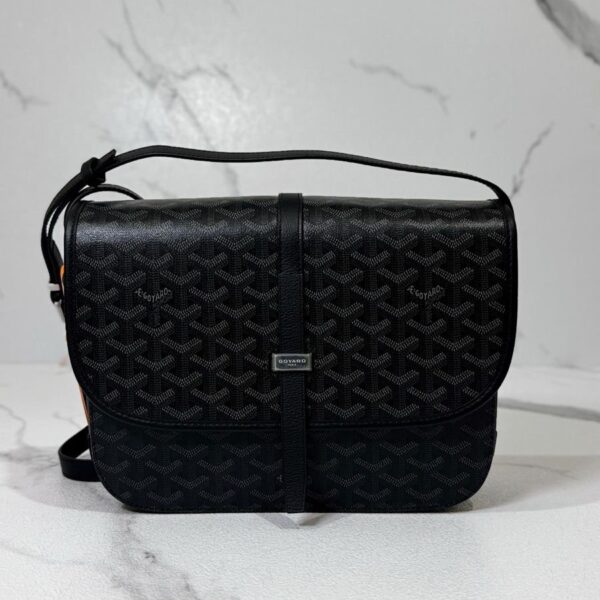 Luxe Goyard Plumet Black Pouch Crossbody Bag