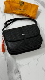 Luxe Goyard Black Crossbody Bag - Image 5