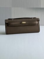 Hermes Kelly Cut Sesame Swift Leather Clutch