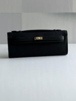 Hermes Kelly Cut Sesame Swift Leather Clutch
