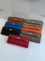 Hermes Kelly Cut Sesame Swift Leather Clutch Bag - Image 9