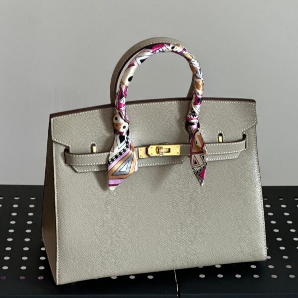 Hermes Birkin Togo Leather Handbag with Lock and Key