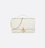 Dior Top Handle Bag Latte Cannage Lambskin