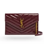 Saint Laurent Envelope WOC Dark Red Wine