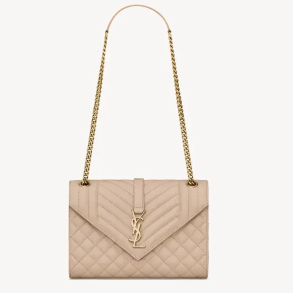 Saint Laurent Envelope BLANC DARK BEIGE Chain Bag