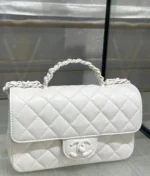 Chanel Mini Gray Lambskin Chain Shoulder Bag