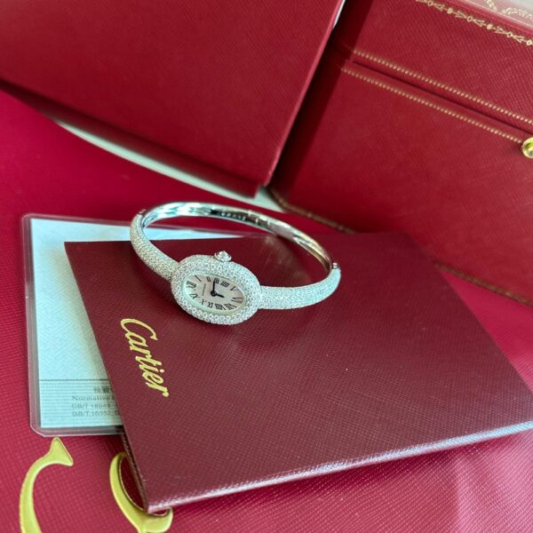 Cartier Baignoire Allongée diamond-paved top Swiss replica watch