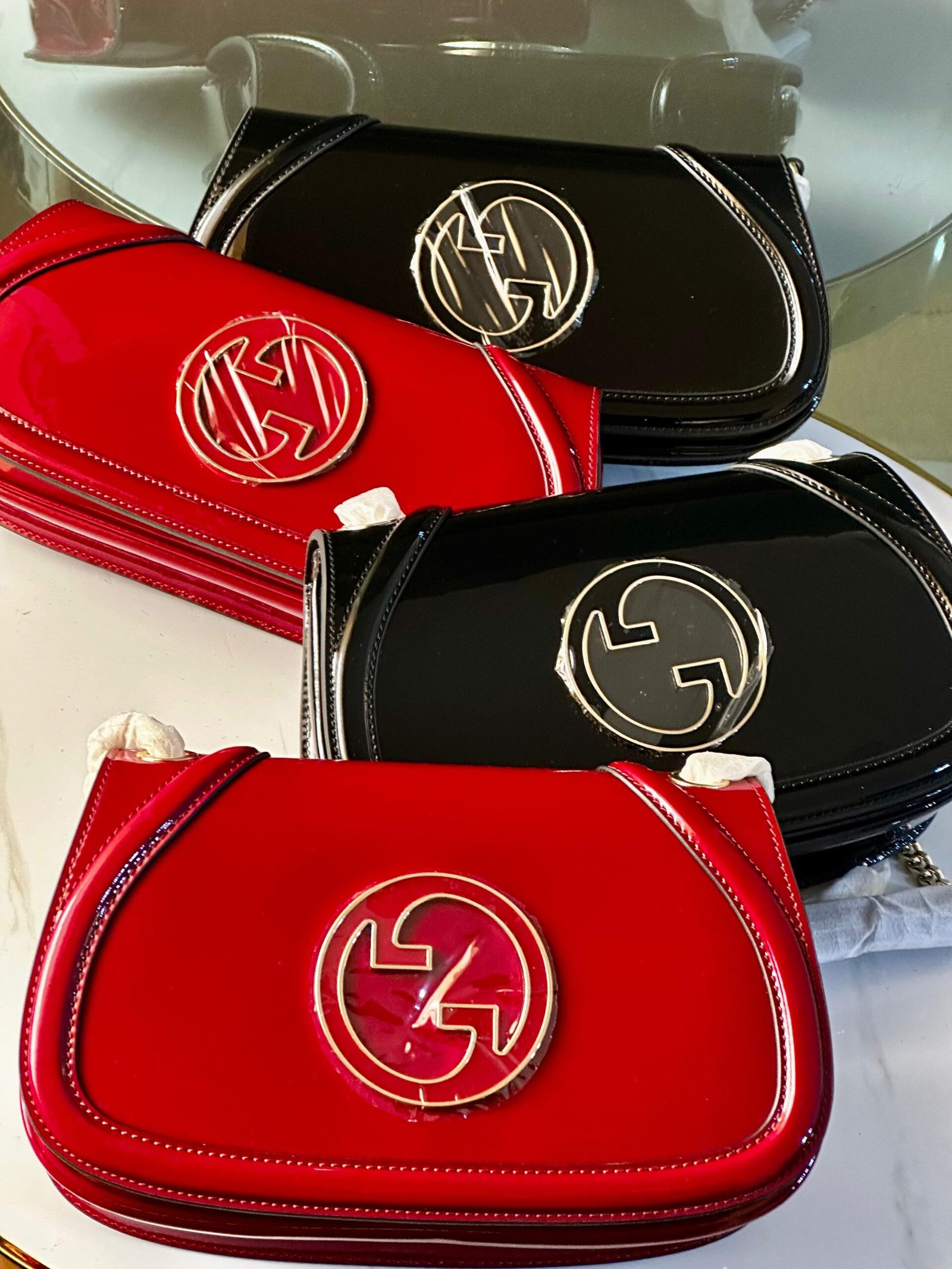 High-Gloss Gucci Patent Leather Horsebit Bag Gucci Horsebit 1955 Patent Leather Shoulder Bag