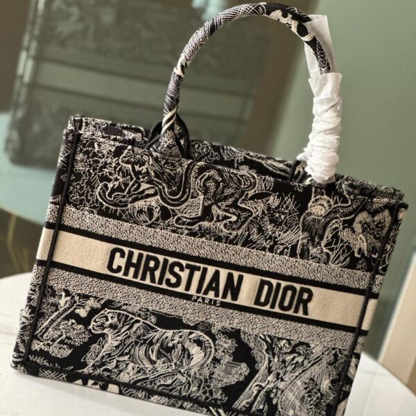 Iconic Dior Book Tote: Embroidered Canvas Masterpiece