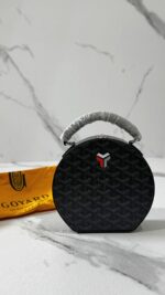 Structured Round Handbag with Detachable Customizable Crossbody Strap