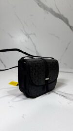Goyard Plumet Black Chevron Canvas Crossbody Bag