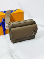 Luxe Louis Vuitton Locky BB Earthy Olive Leather Crossbody