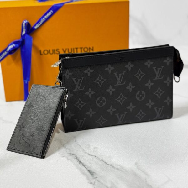 Louis Vuitton Monogram Black Pouch Set