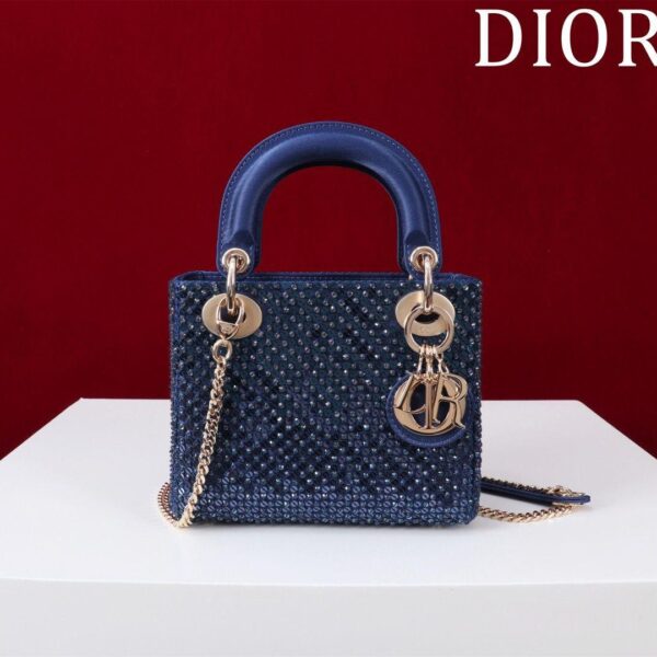 Lady Dior Cannage Quilted Lambskin Top Handle Bag