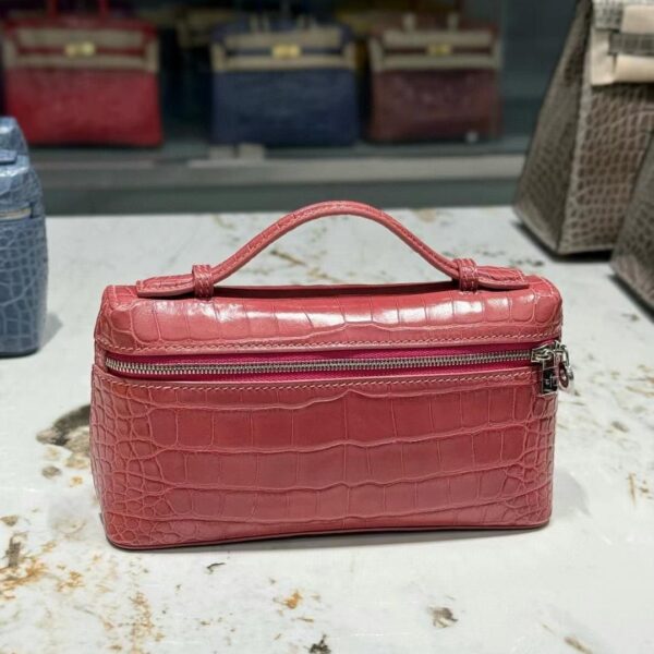 Loro Piana Genuine Crocodile Skin Top-Handle Bag