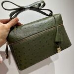 LORO PIANA Ostrich Leather Crossbody Bag - Image 2
