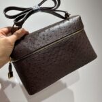 LORO PIANA Ostrich Leather Crossbody Bag - Image 4