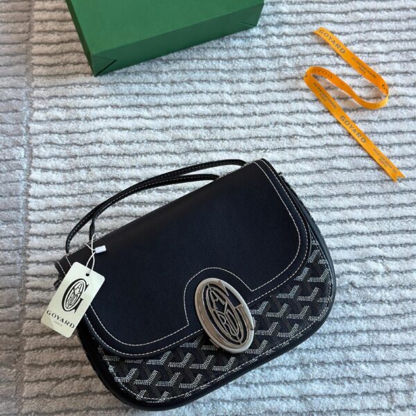 Goyard Cap-Vert PM Black Goyardine Canvas Side Bag