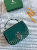 Goyard Cap-Vert PM Black Goyardine Canvas Side Bag