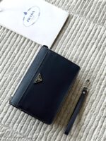 Prada Re-Nylon Triangle Logo Zipper Pouch