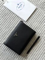 Prada Re-Nylon Triangle Logo Zipper Pouch