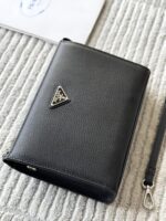 Prada Re-Nylon Triangle Logo Zipper Pouch