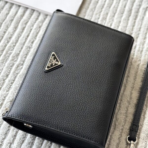 Prada Re-Nylon Triangle Logo Zipper Pouch