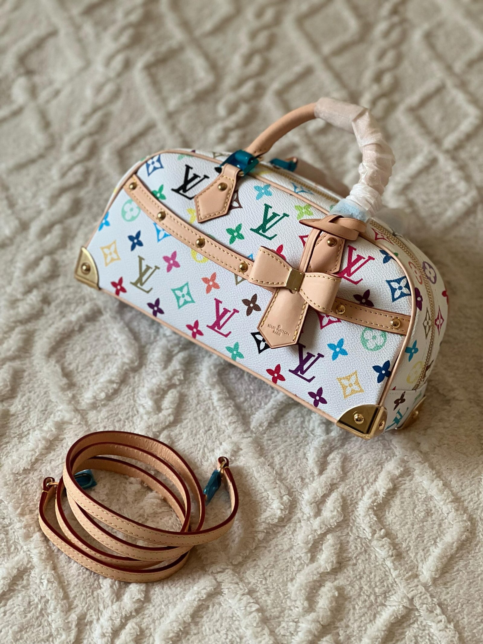 Louis Vuitton x Murakami Handbag East West Multicolore LV x TM Handbag East West Monogram Multicolore Canvas
