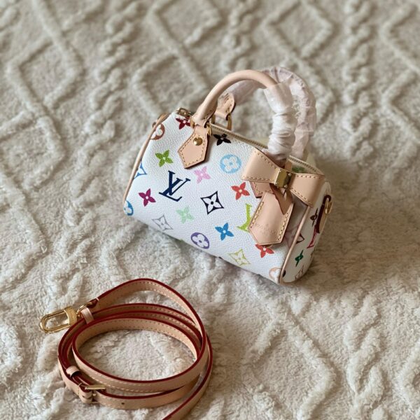 LV x Murakami Nano Speedy Handbag Multicolore Canvas