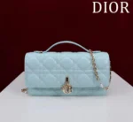 Dior Top Handle Bag Cherry Red Cannage Lambskin
