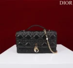 Dior Top Handle Bag Cherry Red Cannage Lambskin