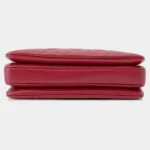 Chanel Red Caviar Leather Shopping Shoulder Bag