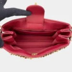 Chanel Red Caviar Leather Shopping Shoulder Bag