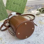 GUCCI Ophidia mini bucket bag in brown leather - Image 4