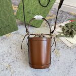 GUCCI Ophidia mini bucket bag in brown leather - Image 5