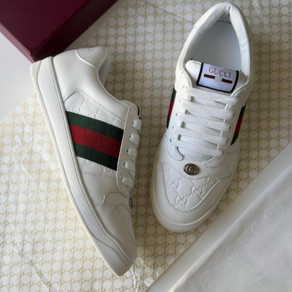 Gucci Athletic Shoes and Sneakers featuring signature Web stripe and interlocking G logo