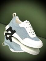 Hermès Bouncing Sneaker in suede and technical mesh with dynamic contrasting rubber sole and signature H motif