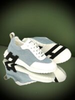 Hermès Bouncing Sneaker in suede and technical mesh with dynamic contrasting rubber sole and signature H motif