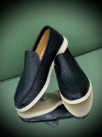 Men's Soft Bottom Suede Leather Loafer with flexible driving sole and classic stitching detail