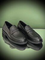 Salvatore Ferragamo Leather Rubber-Sole Penny Loafers in brown calfskin with Gancini detail