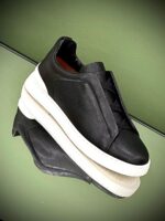 Triple Stitch Alligator Leather & Suede Sneakers - Image 5