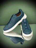 Triple Stitch Alligator Leather & Suede Sneakers - Image 6